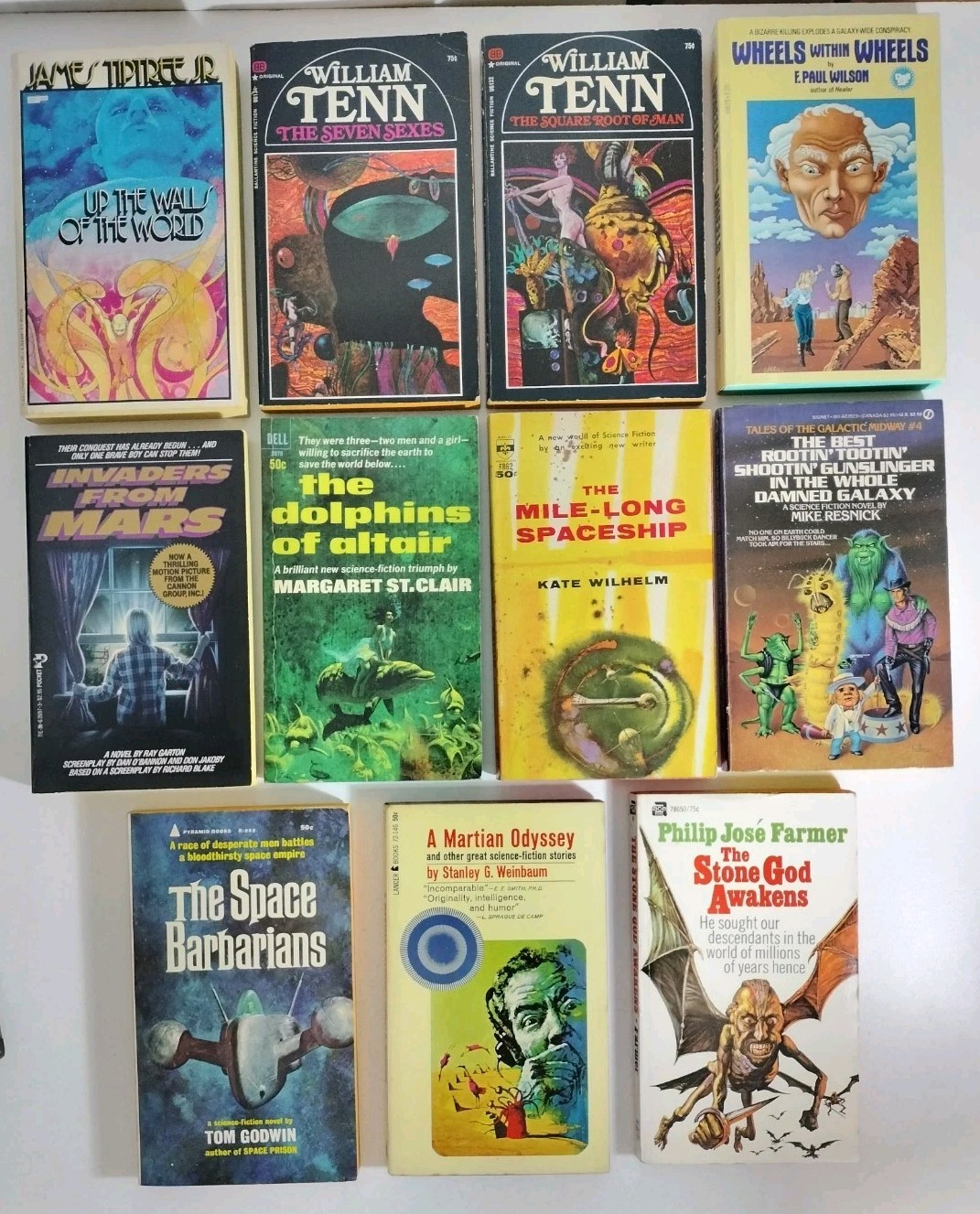 Vintage Sci-Fi Paperback Lot of 11 – All 1st Prints – William Tenn, Tiptree Jr