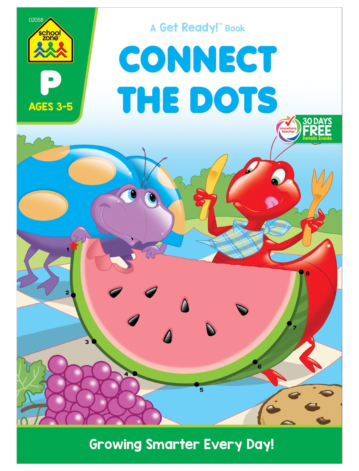 School Zone Connect the Dots Workbook: 32 Pages, Preschool, Kindergarten,…