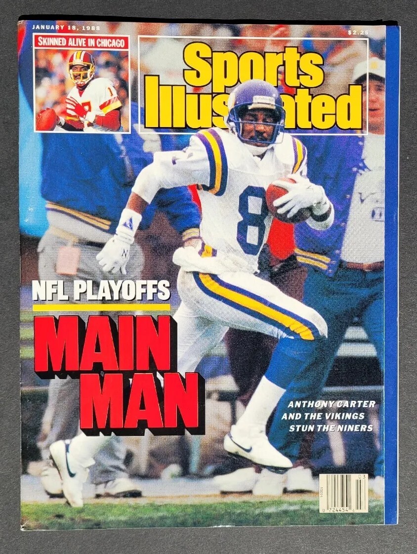 NEWSSTAND 1988 Sports Illustrated Minnesota VIKINGS Redskins SOONERS EX