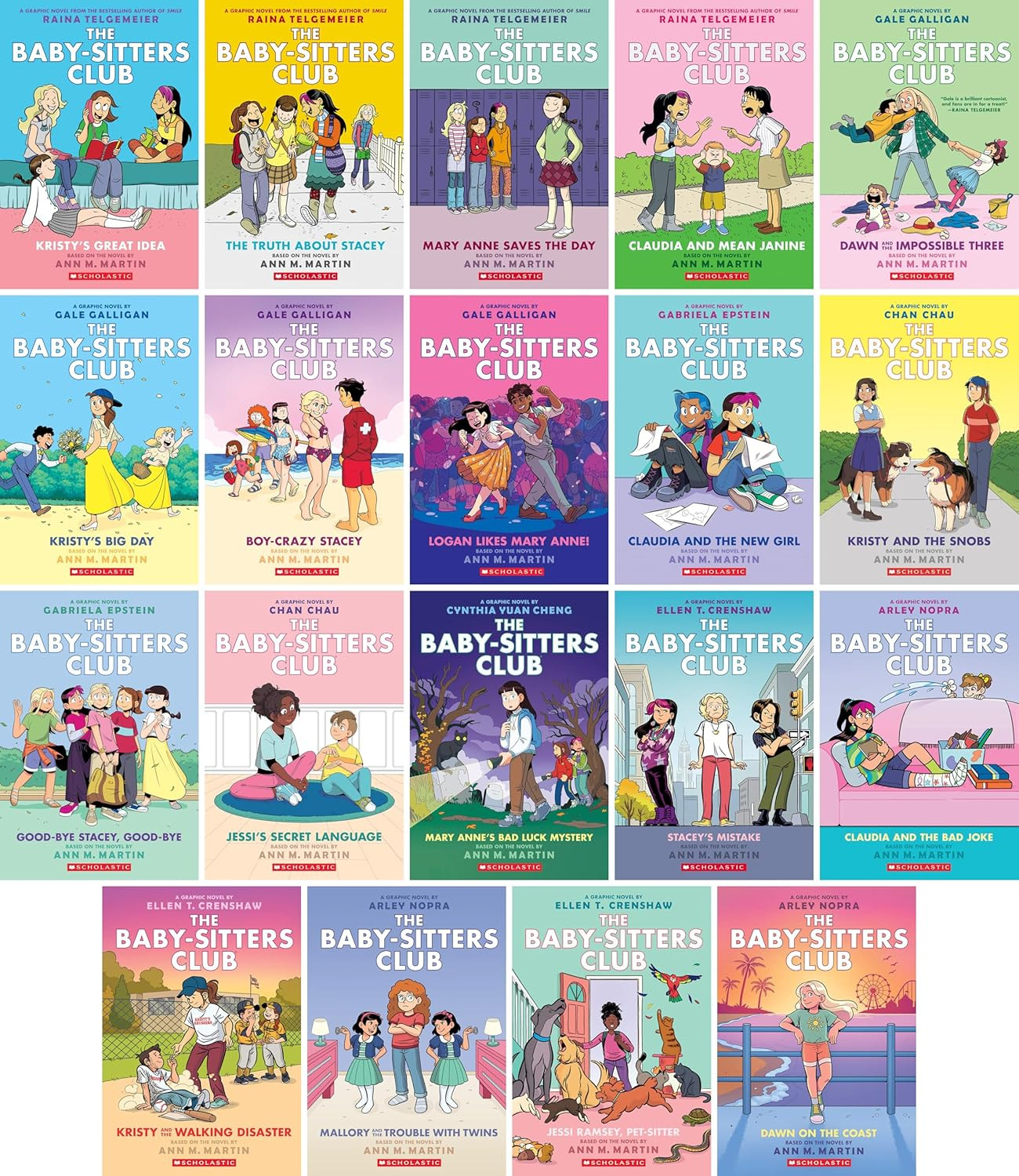 Baby-Sitters Club Graphic Novels (Books 1-19) Series Set (Graphix)