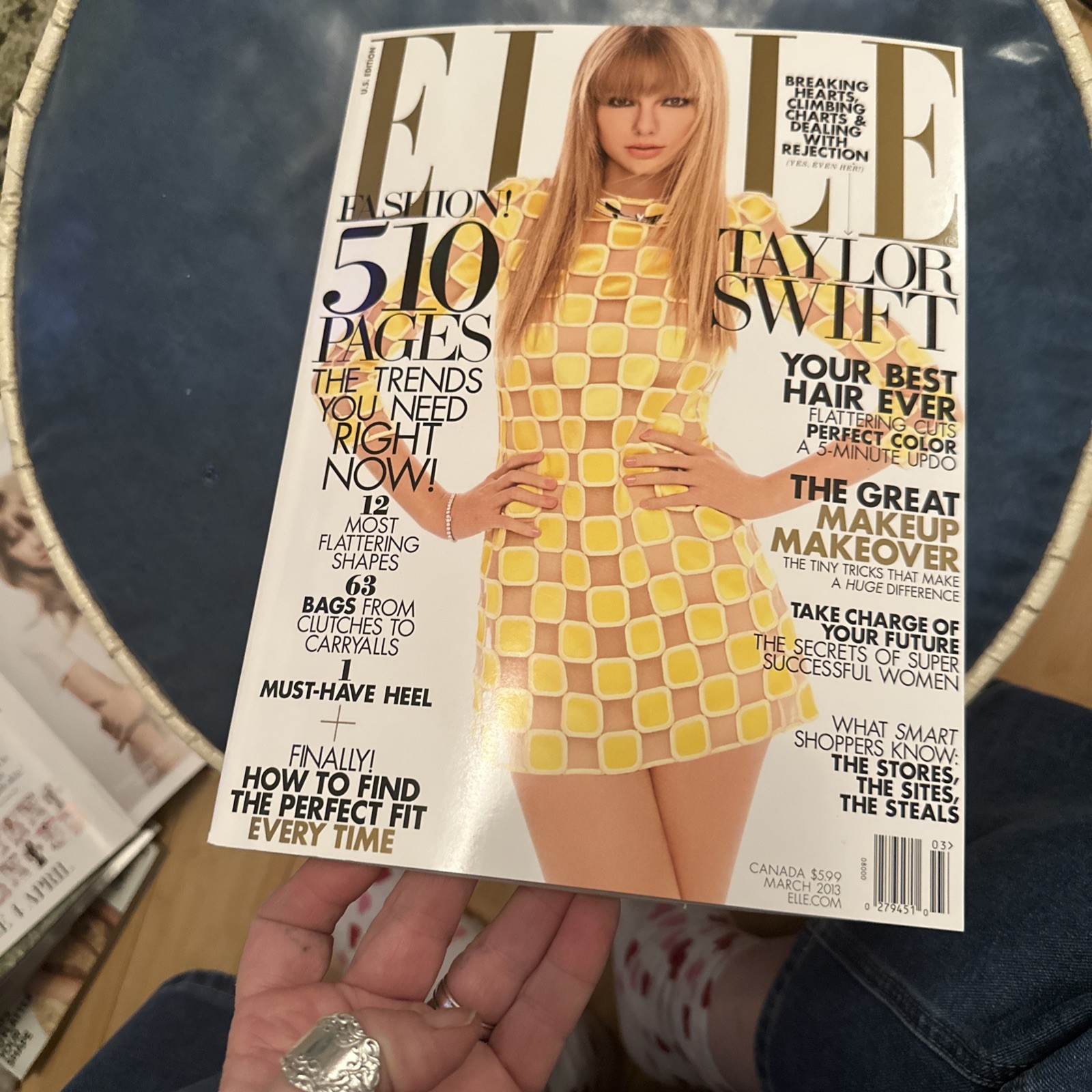 Taylor Swift Cover ELLE Magazine March 2013 No Label 510 Pages Canada Ed.