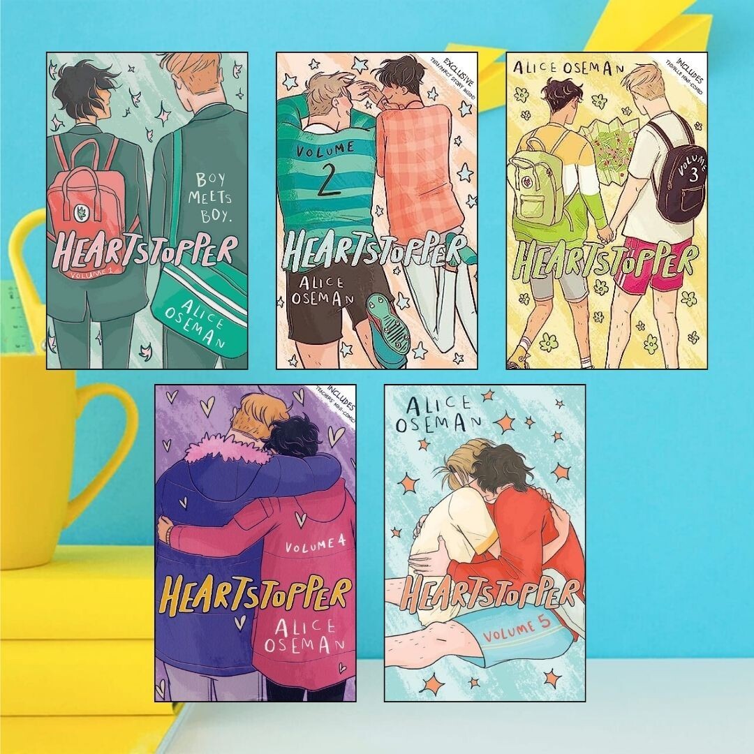 Heartstopper Alice Oseman 5 Book Collection Set Volumes 1-5 New Paperback