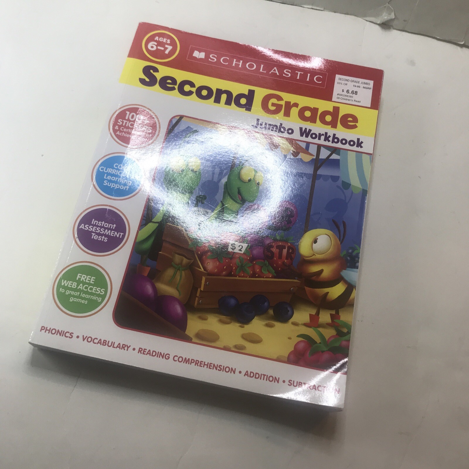Scholastic Workbook Second Grade Jumbo Paper Back 11 Inch 4424