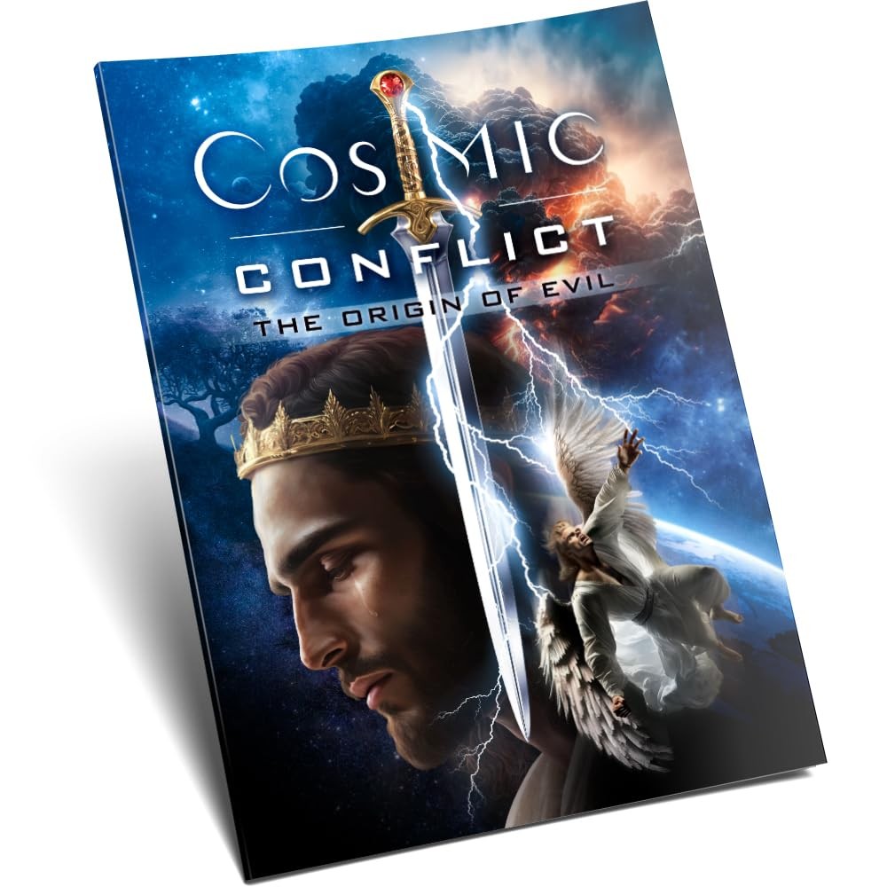 COSMIC CONFLICT : THE ORIGIN OF EVIL MAGAZINE BY AMAZING FACTS – Doug Batche…