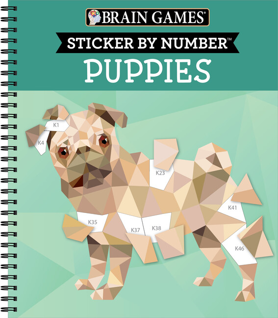 Brain Games – Sticker By Number – Puppies