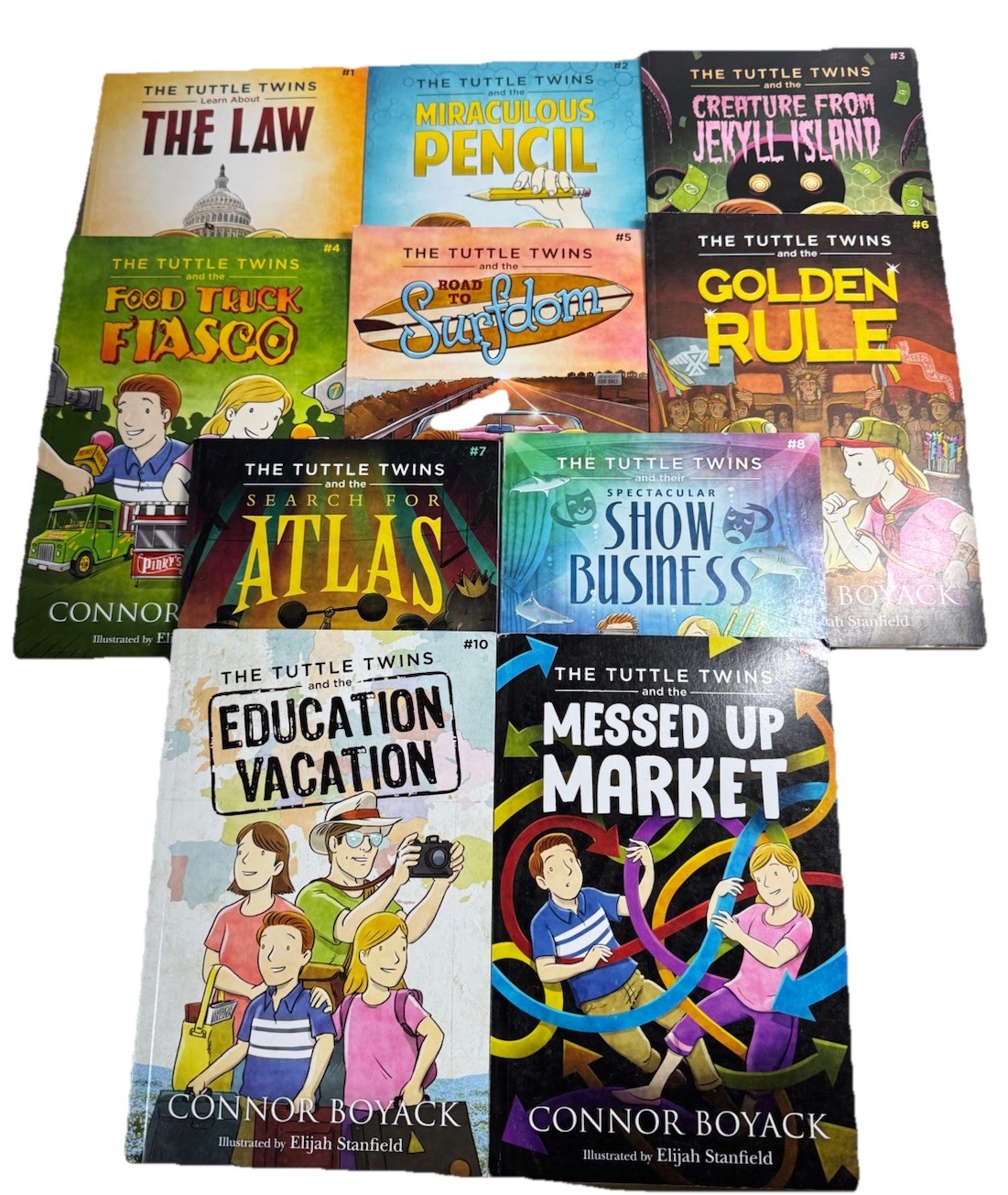 The Tuttle Twins Book Series Lot Of 10 Books 1-11 Missing #9 By Connor Boyack