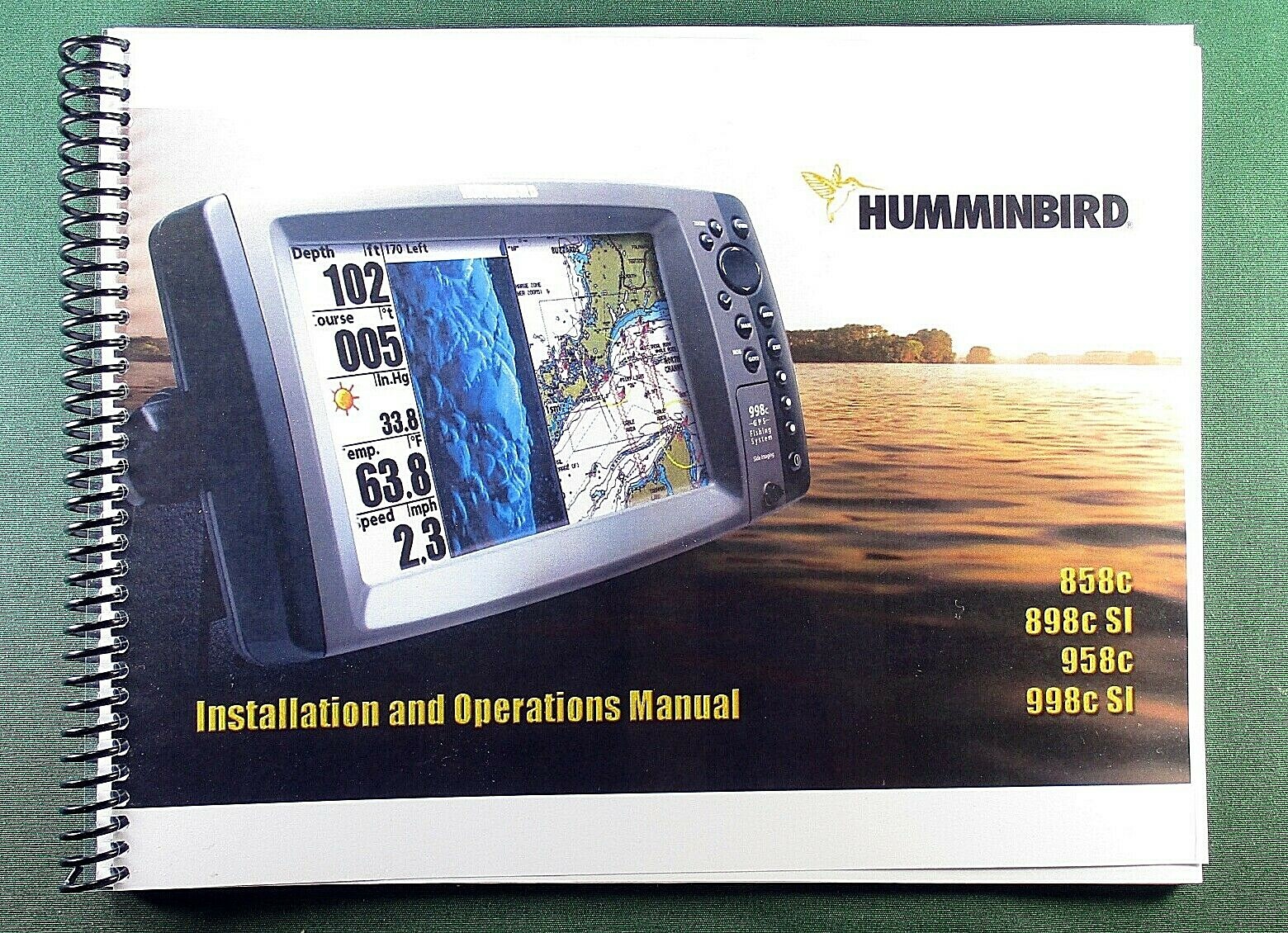 Humminbird 858C 898C Instruction Manual: Full Color with Protective Covers!