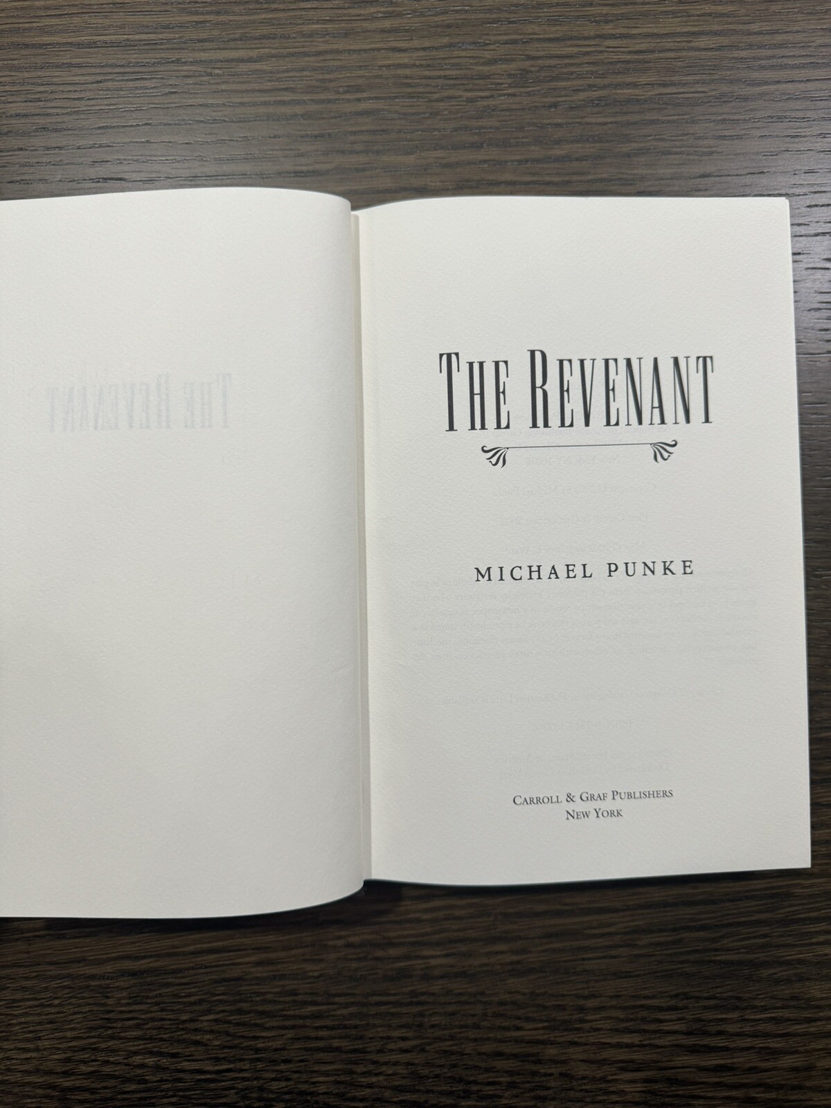 The Revenant :A Novel of Revenge by Michael Punke (2002, Hardcover) 1st Edition!