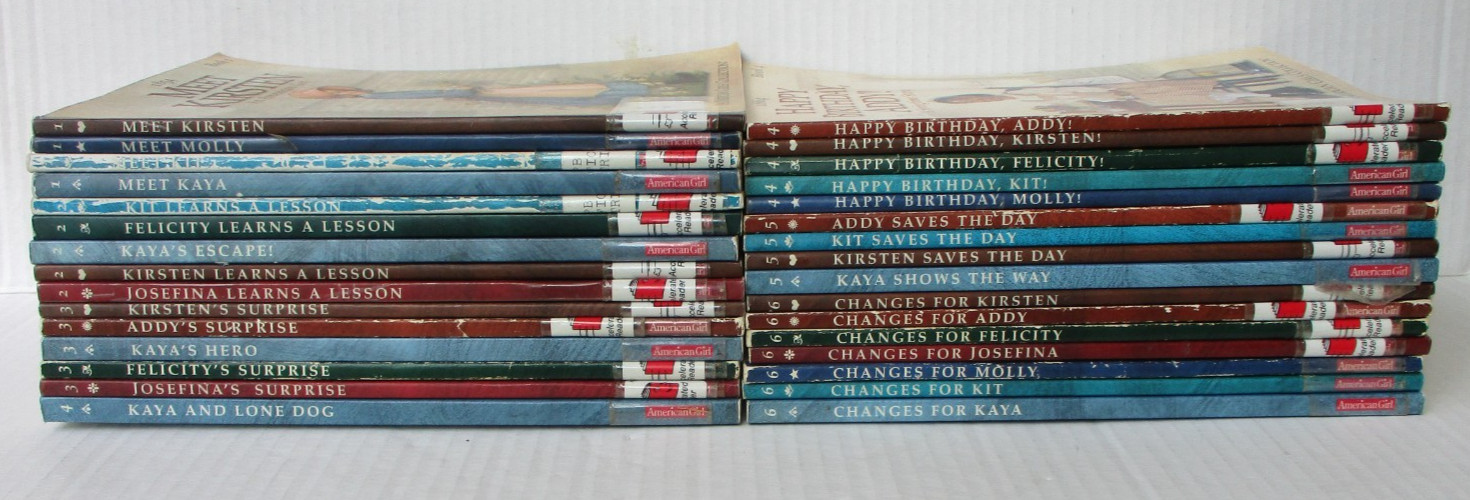 Lot Of 31 American Girl Books Meet Meet Learns Surprise Birthday Ex Library BB2
