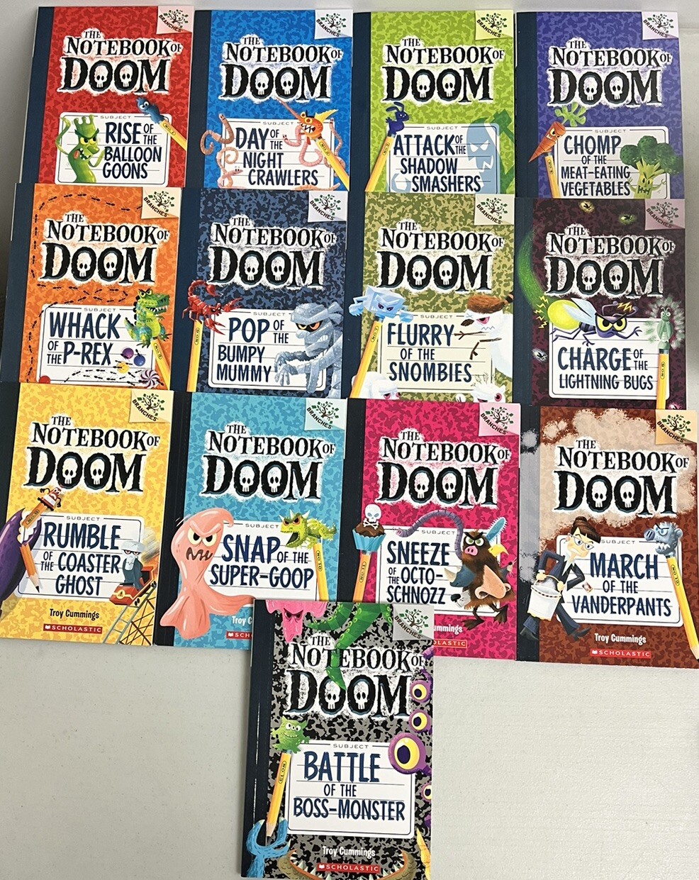The Notebook of Doom Books 1-13 By Troy Cummings Brand New No Box