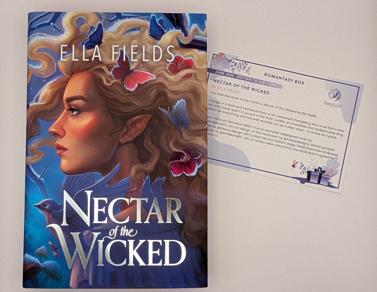 SIGNED Nectar of the Wicked by Ella Fields, FairyLoot Edition, Brand New