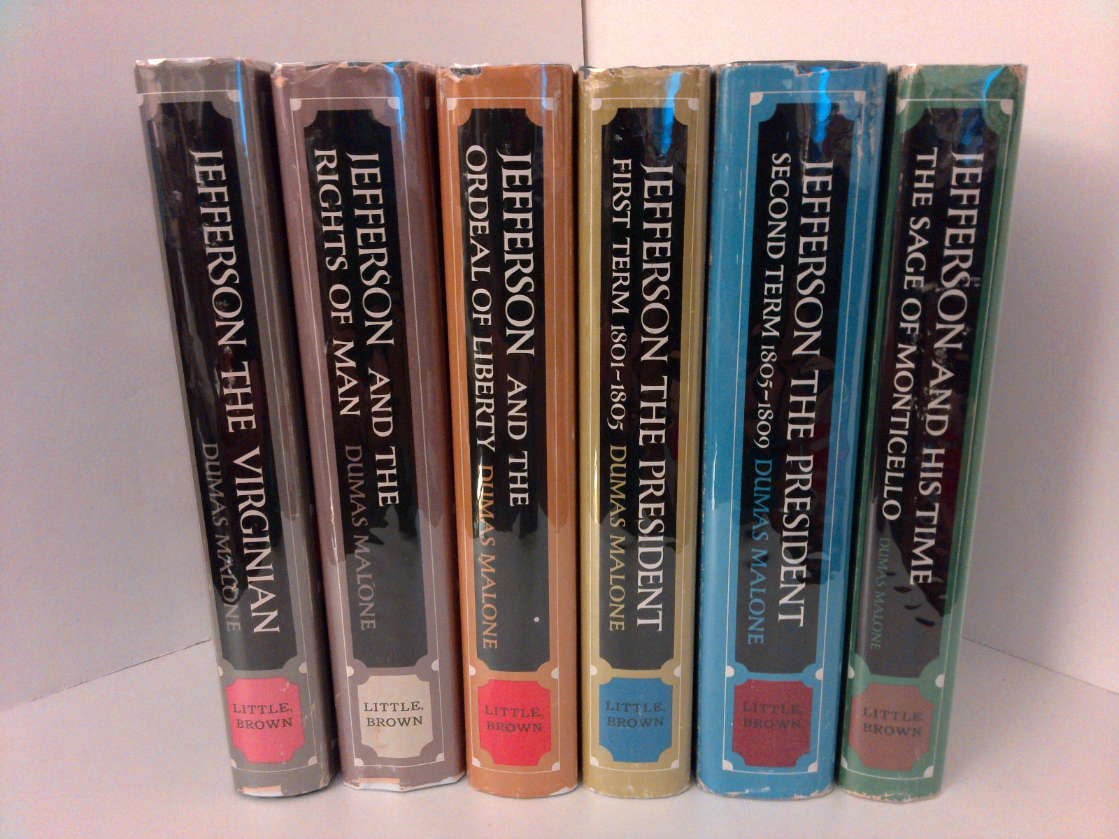Thomas Jefferson – 6 Volume set by Dumas Malone – in mylar dust jacket covers.
