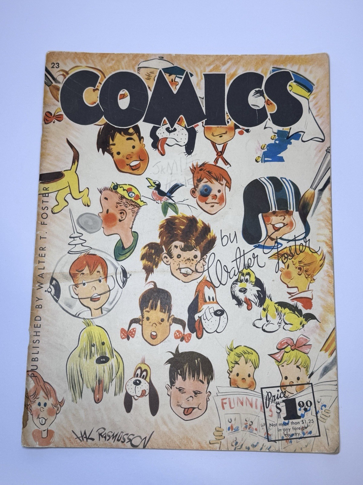 COMICS by Walter T Foster Instructional Drawing Book #23 VTG 1950s Hal Rasmusson