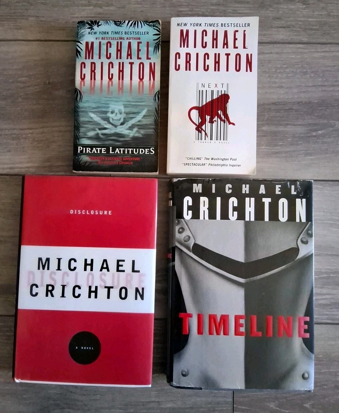 Michael Crichton Lot (4) FREE SHIPPING