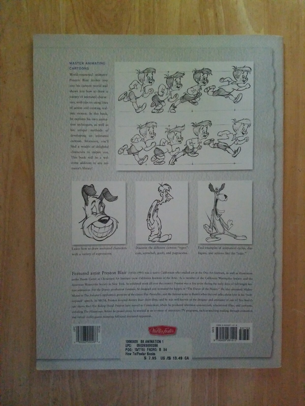 Animation 1 Cartooning Book One Preston Blair Step by Step Learn to Animate