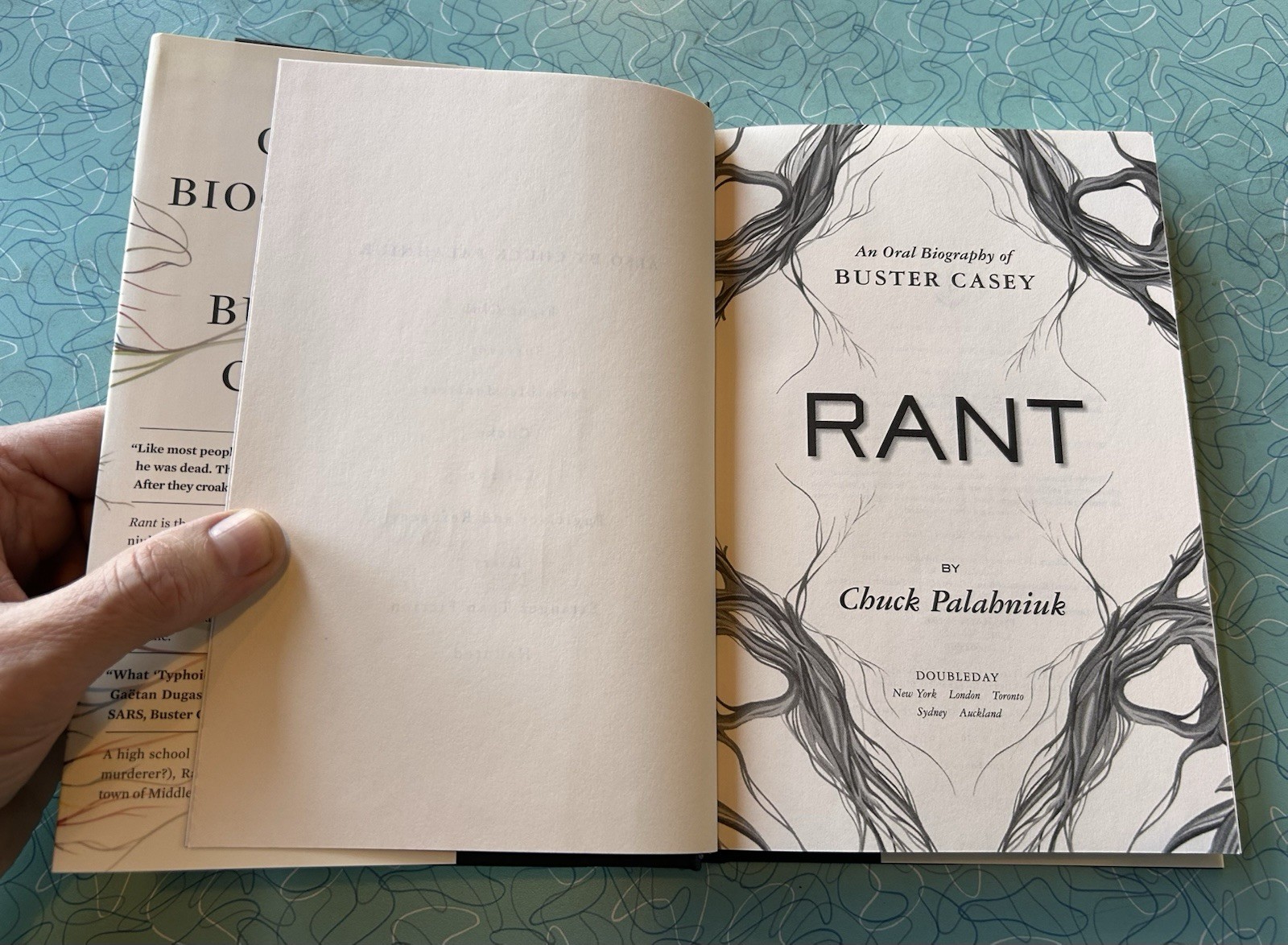 Chuck Palahniuk SIGNED AUTOGRAPHED Rant HC 1st Edition 1st Print Fight Club NEW