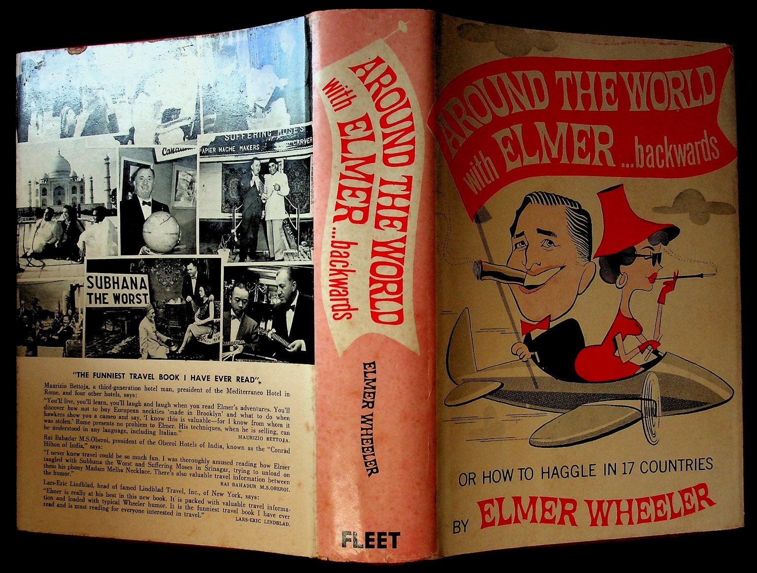 Around the World with Elmer Backwards Wheeler 1960 Travel Humor Fleet Pub