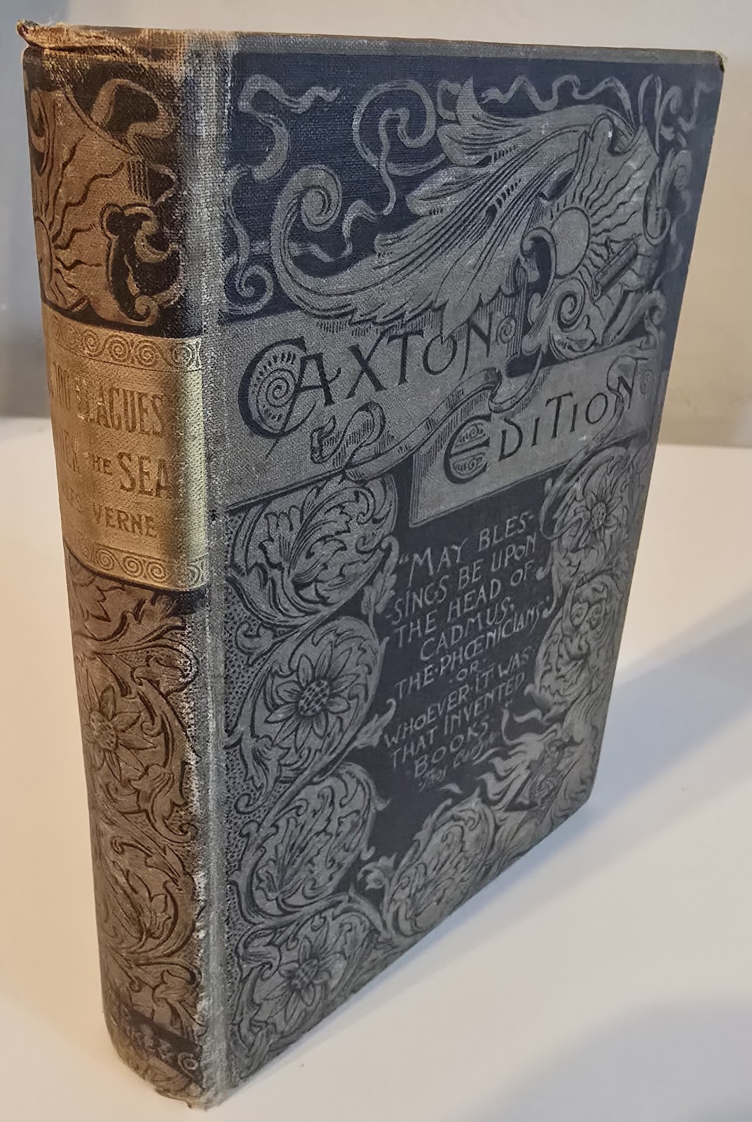Vintage 20,000 LEAGUES UNDER THE SEA Jules Verne 1884 CAXTON ED Gilt Belford Cl