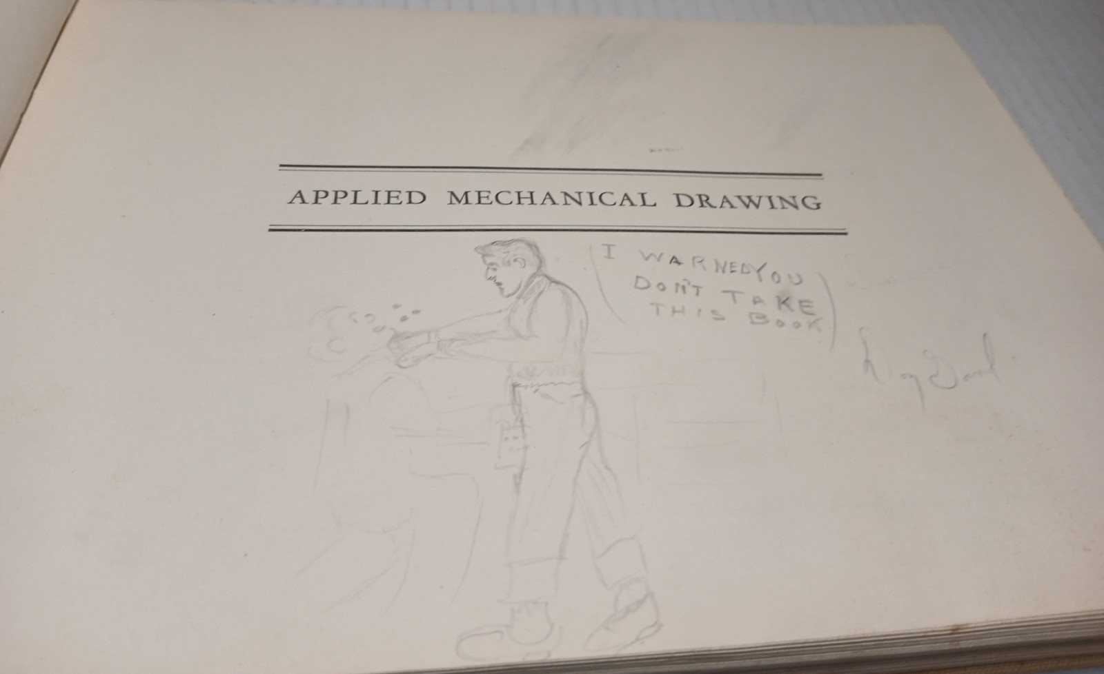 Applied Mechanical Drawing by Paull and SGRO 1942 Vintage Hardcover (Acceptable)
