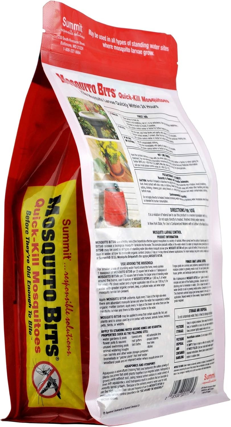 Summit 117-6 Mosquito Bits 30oz – Gránulos Mata Larvas de Mosquito Rápido