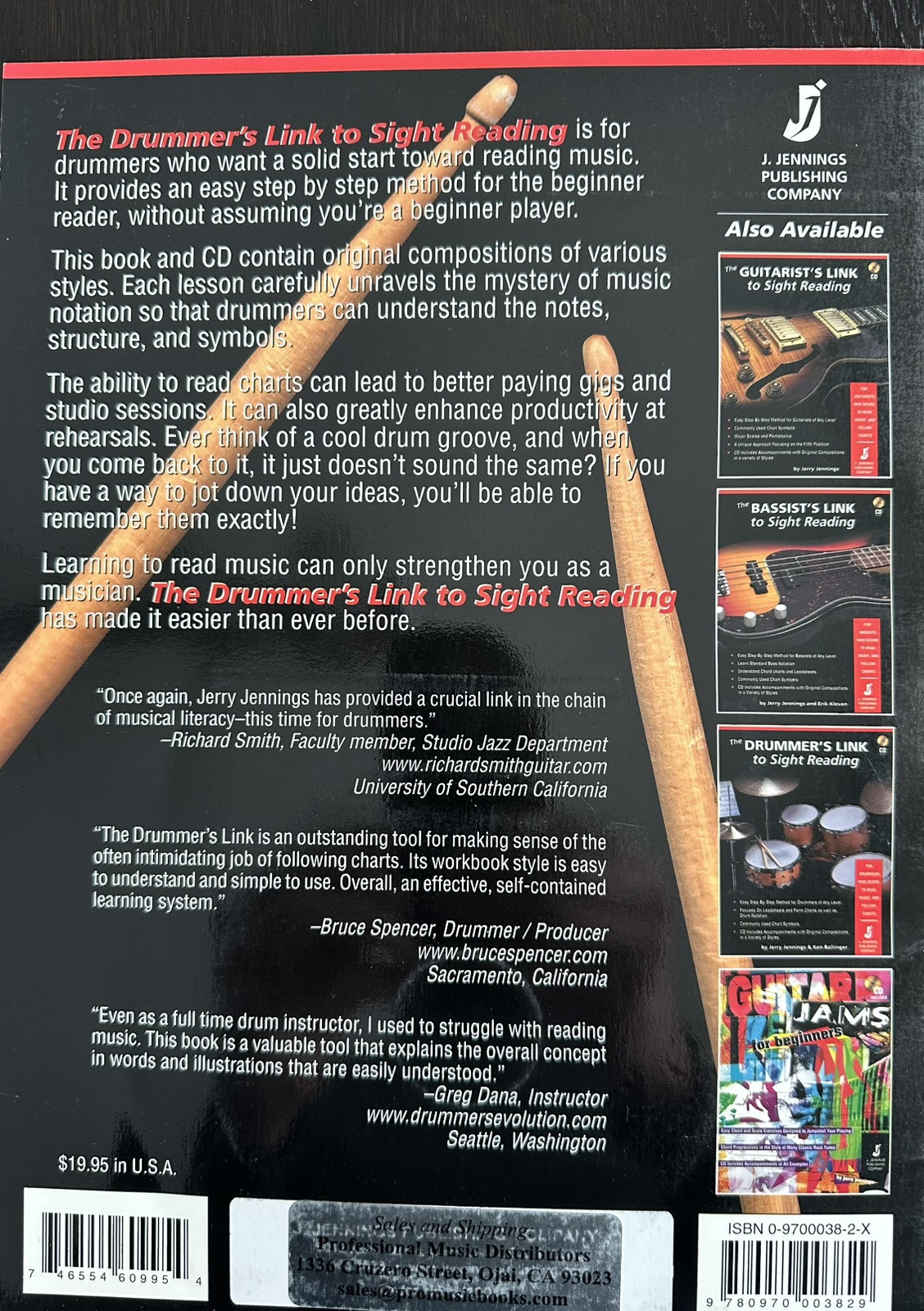 THE DRUMMER’S LINK TO SIGHT READING By Jerry Jennings & Ken Ballinger