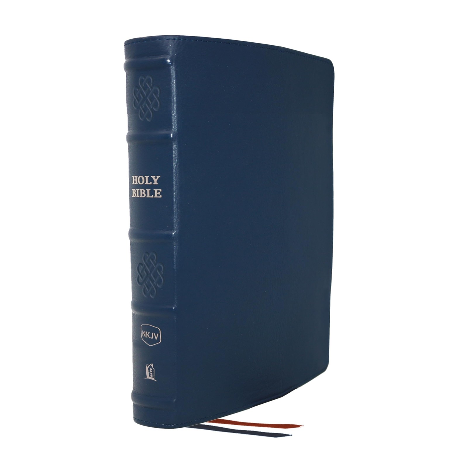 NKJV, Single-Column Reference Bible, Genuine Leather, Blue, Comfort Print: Holy