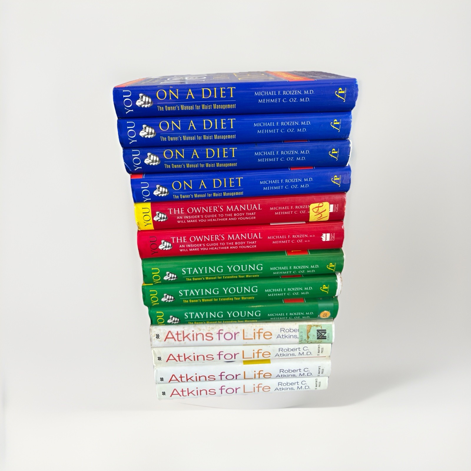 Health & Dieting Hardcover Book Lot – 12 Books (Dr. Oz “YOU” Series & Atkins)