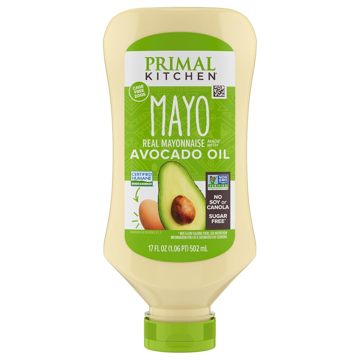 17 oz Avocado Oil Mayo – Gluten-Free, Deliciously Light Flavor in Squeeze Bottle