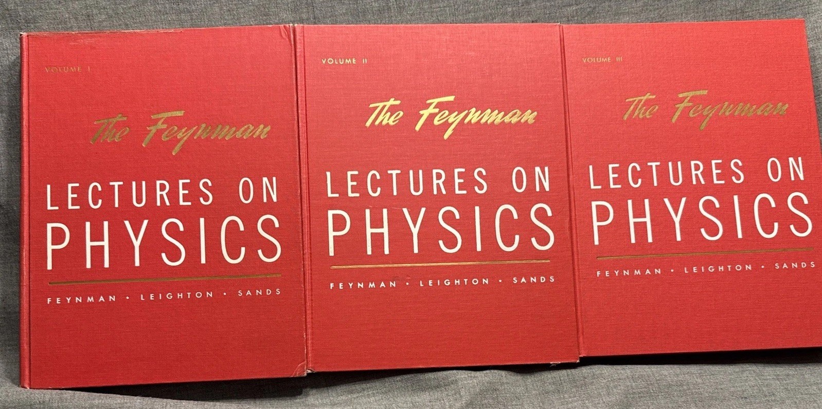 Feynman Lectures On Physics 3 Vol Set Feynman Aldine Red HC 1966 USA VGC