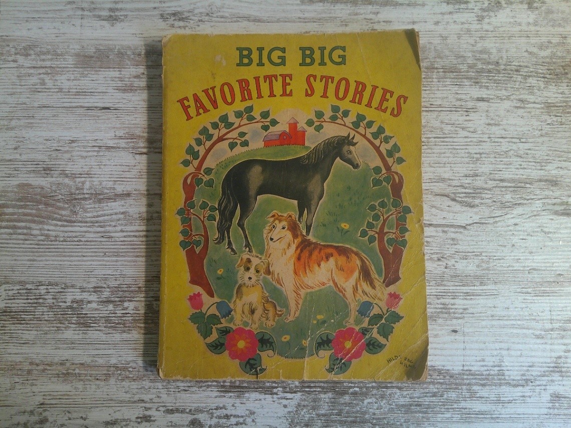 Vintage 1946 Big Big Favorite Stories Whitman Publishing Paperback Illustrated