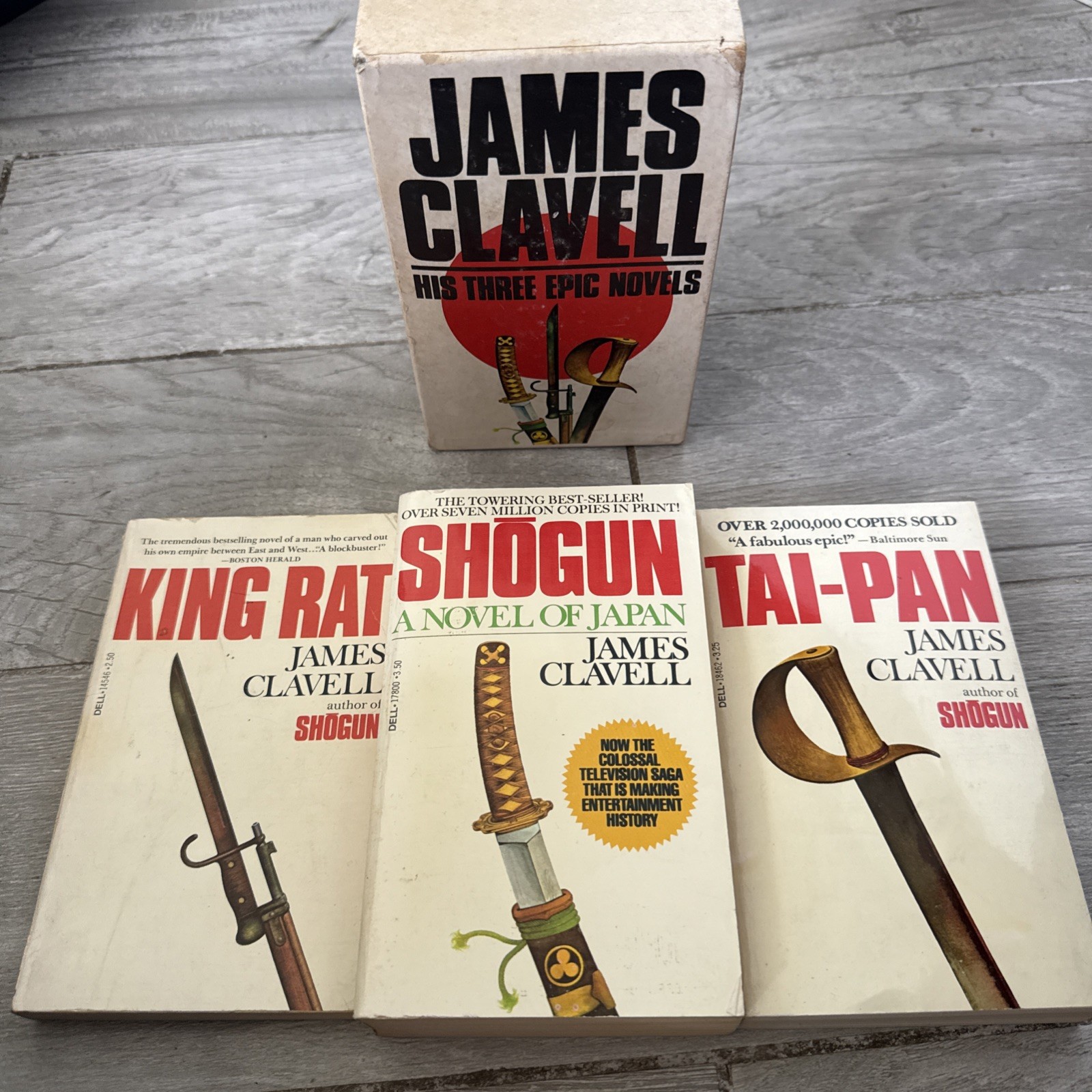 James Clavell His Three Epic Novels Box Set Shogun Tai-Pan King Rat 3 Paperback