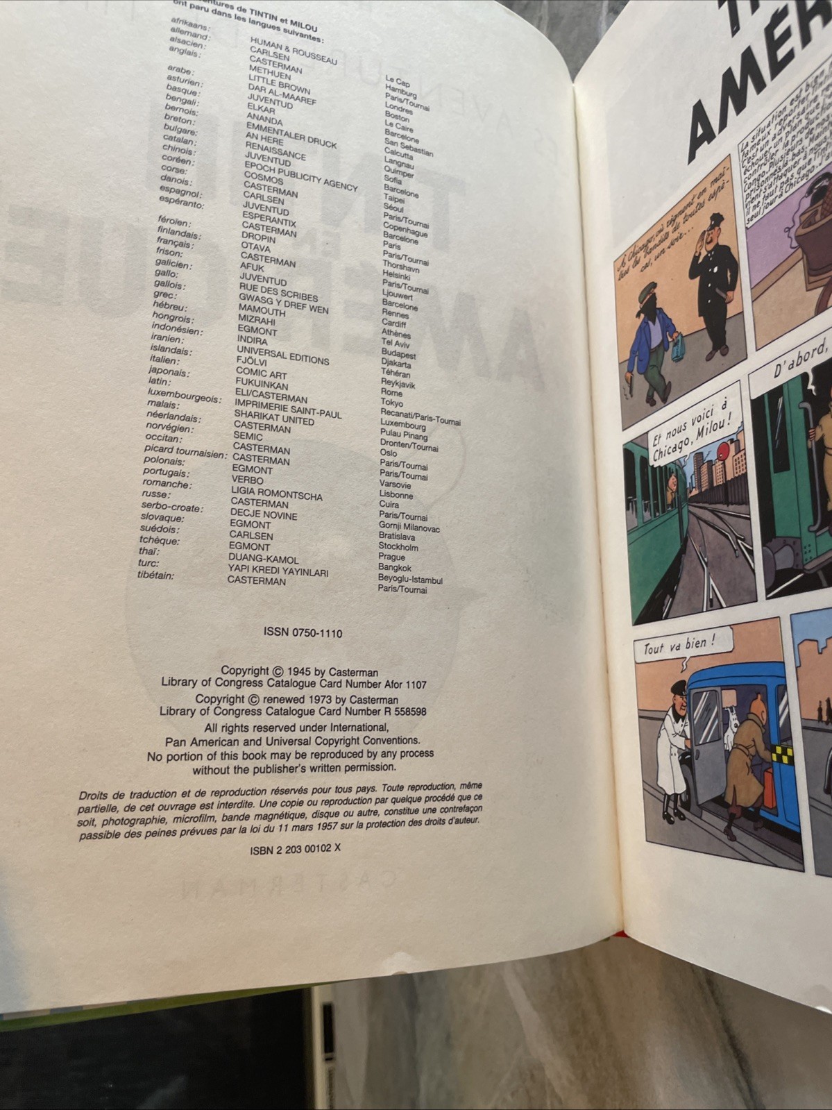 Tintin en Amerique HC Herge Francais Casterman