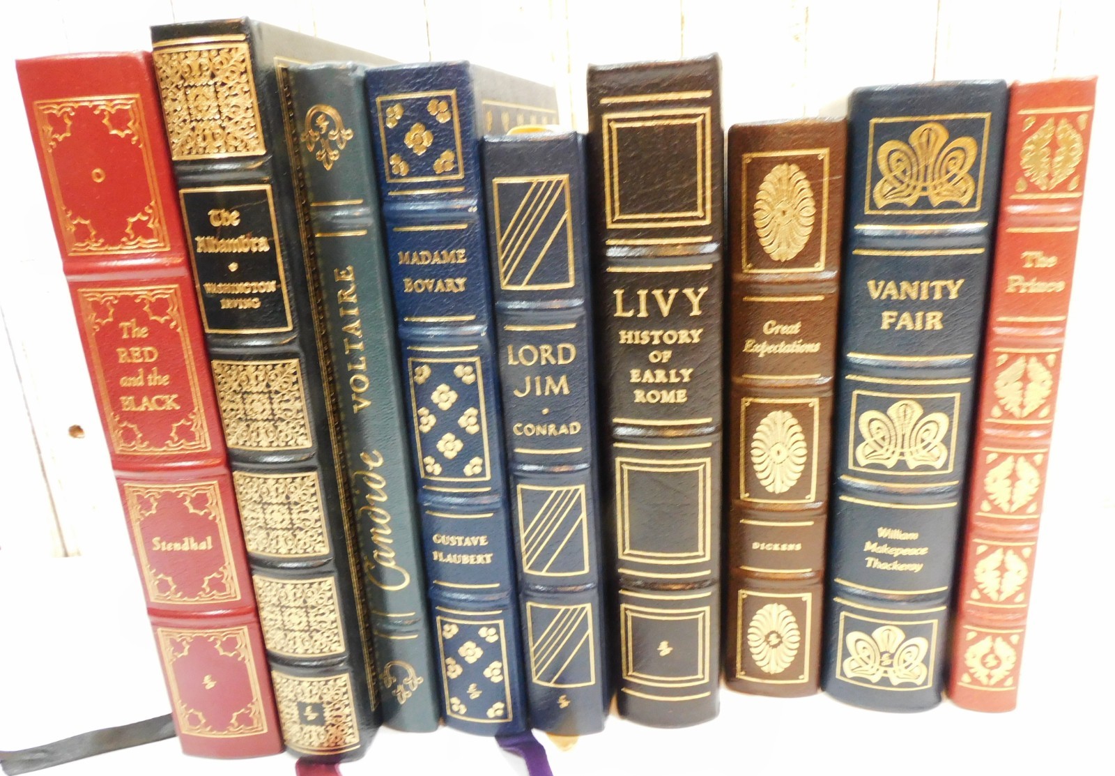 9 Easton Press Classic Books ~ Leather Bound Gold Gilt Crisp