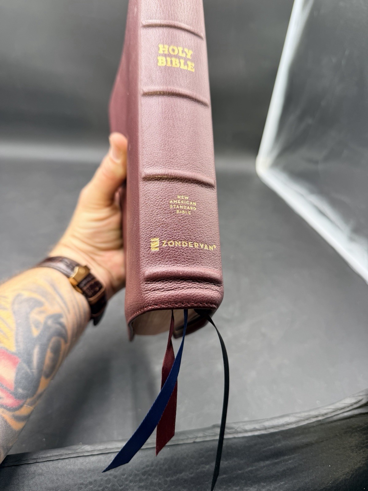 NASB, Single-Column Reference Bible, Wide Margin, Premium Goatskin Leather,…