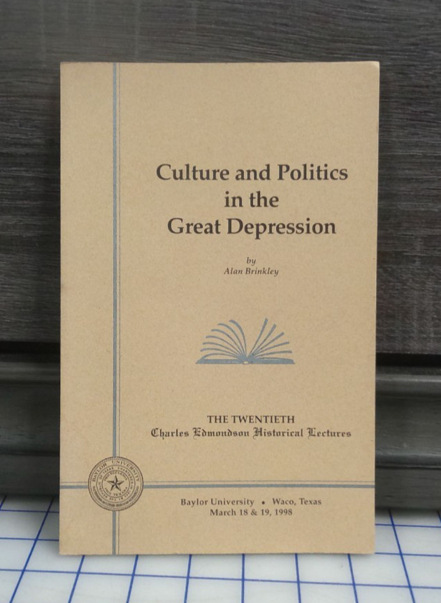 Culture and Politics in the Great Depression by Alan Brinkley 1999 PB