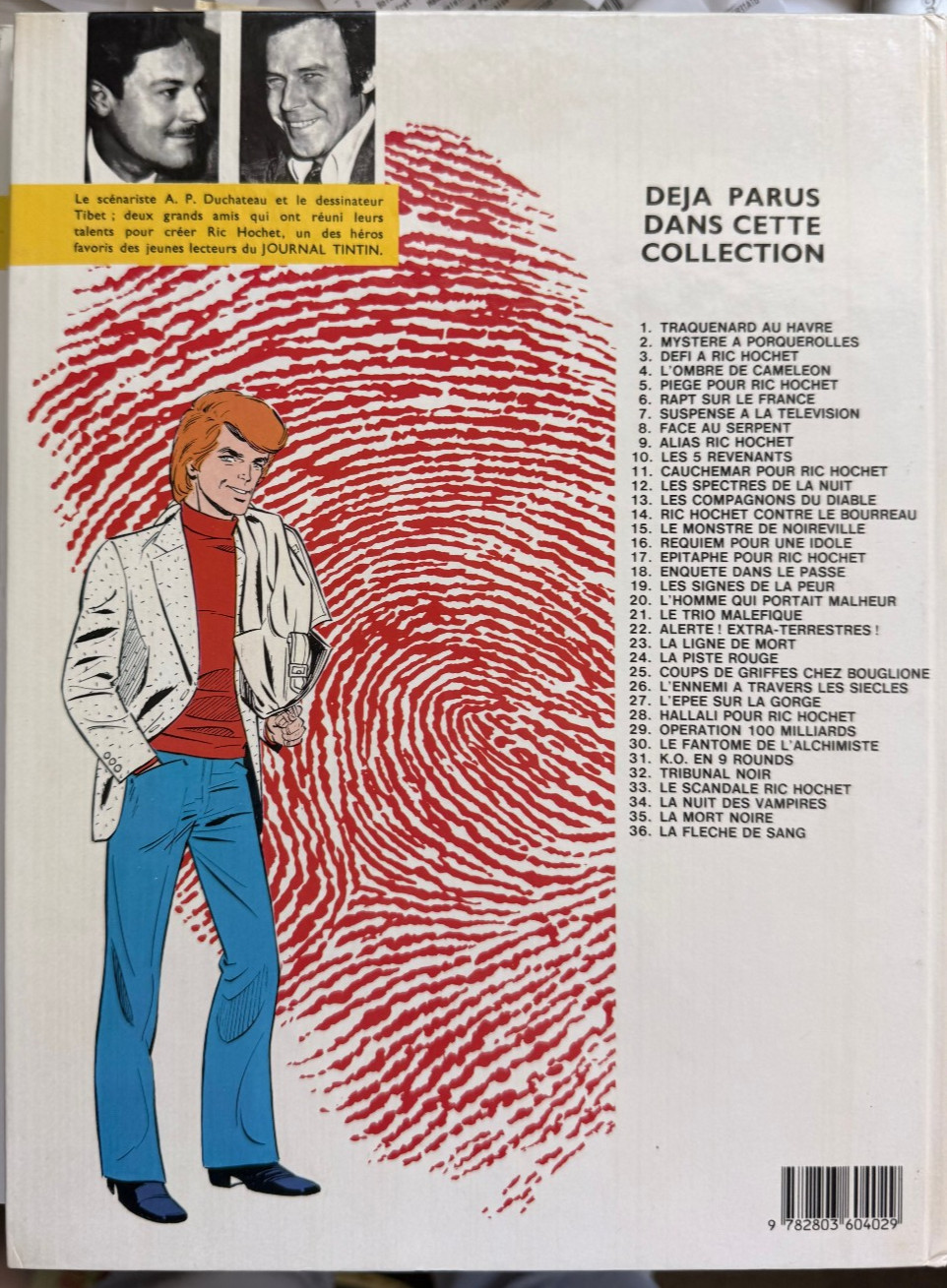Ric Hochet La Flèche de Sang Tibet & Duchateau Journal Tintin 36