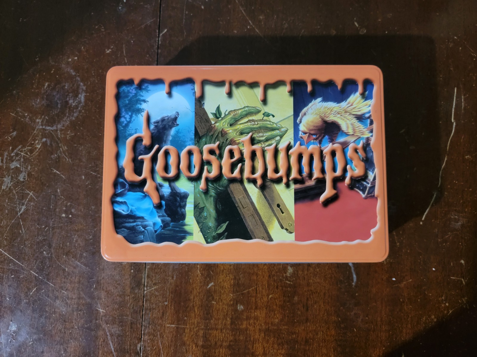 Orange Goosebumps Retro Tin With 14 Goosebumps Books Of Various Series