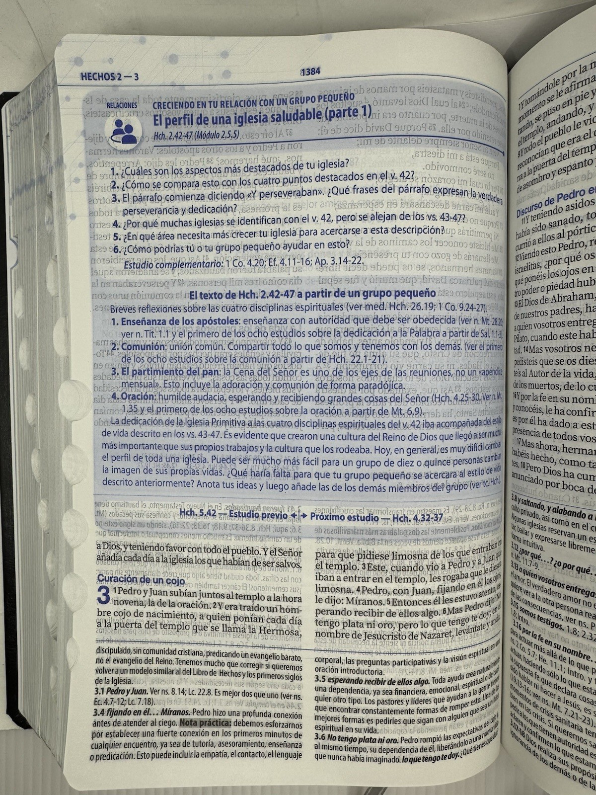 Biblia De Estudio Para El Discipulado RVR.1960 Cuero Con Indice