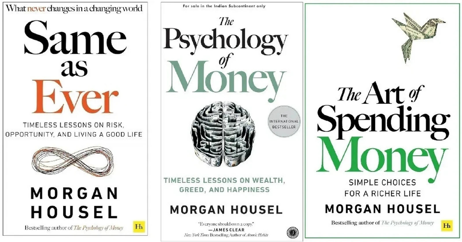 Morgan Housel 3 Books Set-SAME AS EVER,Psychology of Money,Art of Spending Money
