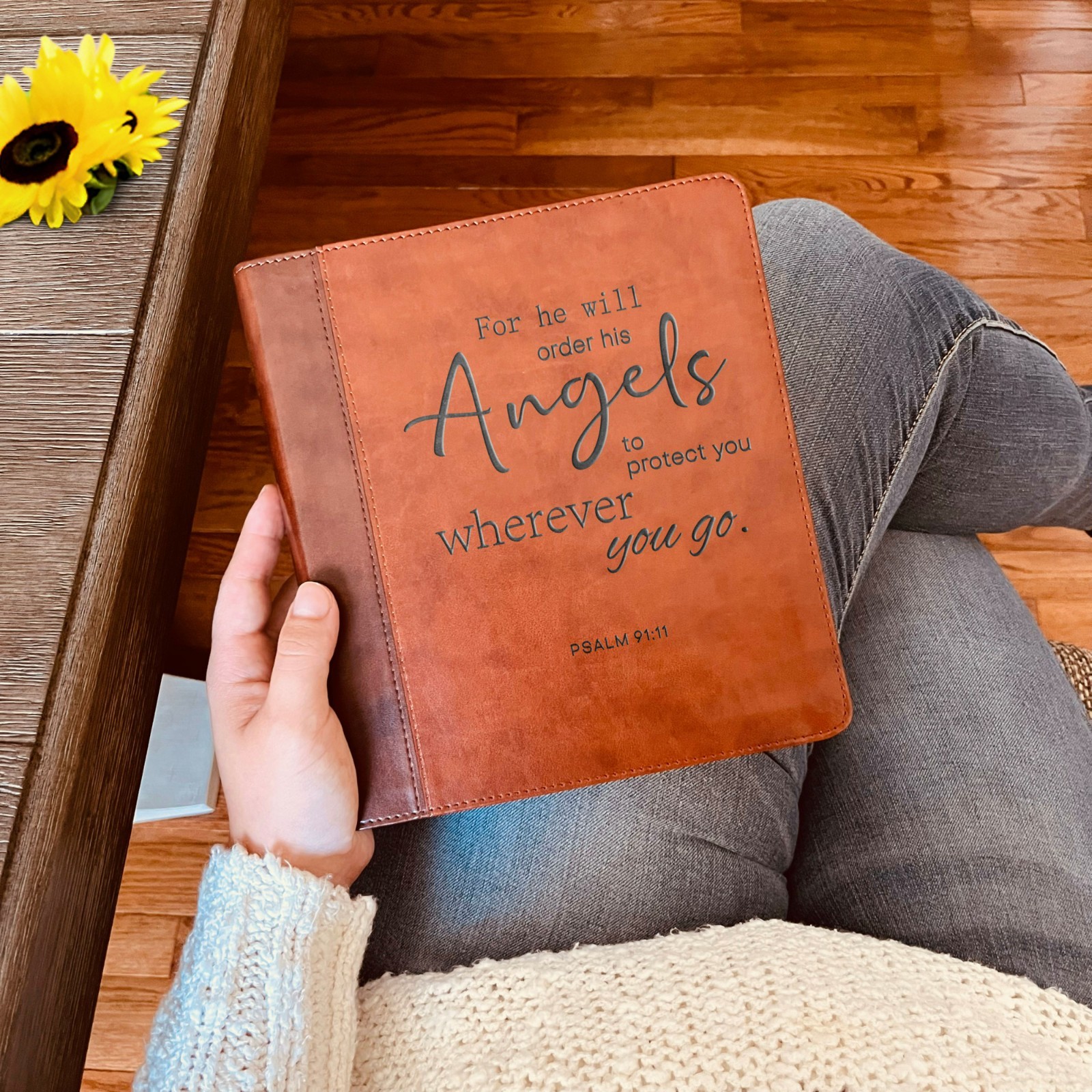 Custom Engraved ESV Journaling Study Bible, Baptism Gift for Men & Women