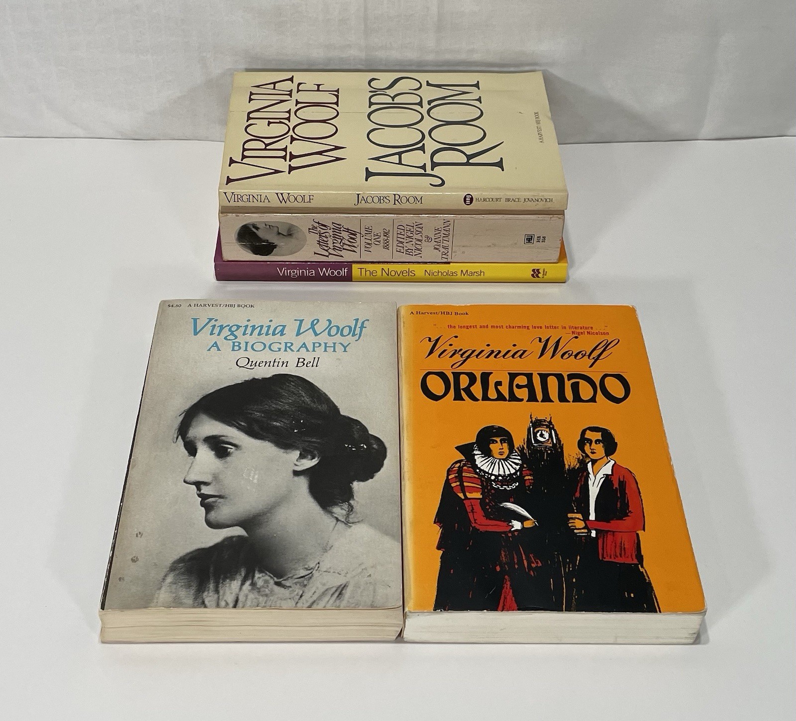 VIRGINIA WOOLF Book Lot – Orlando, Jacob’s Room, Letters Of Virginia & Biography