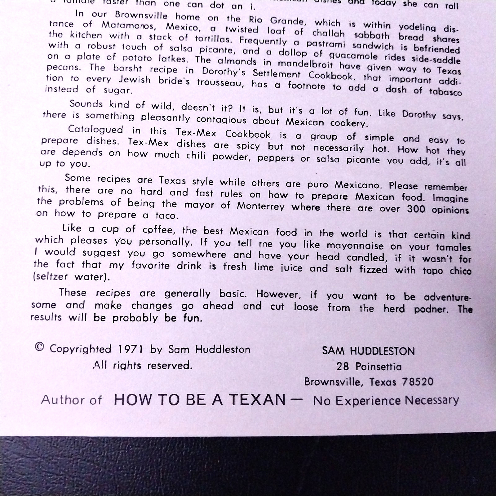 Vintage Tex-Mex Cook Book “Loaded with Humor” Mission Texas 1971 Mexican Recipes