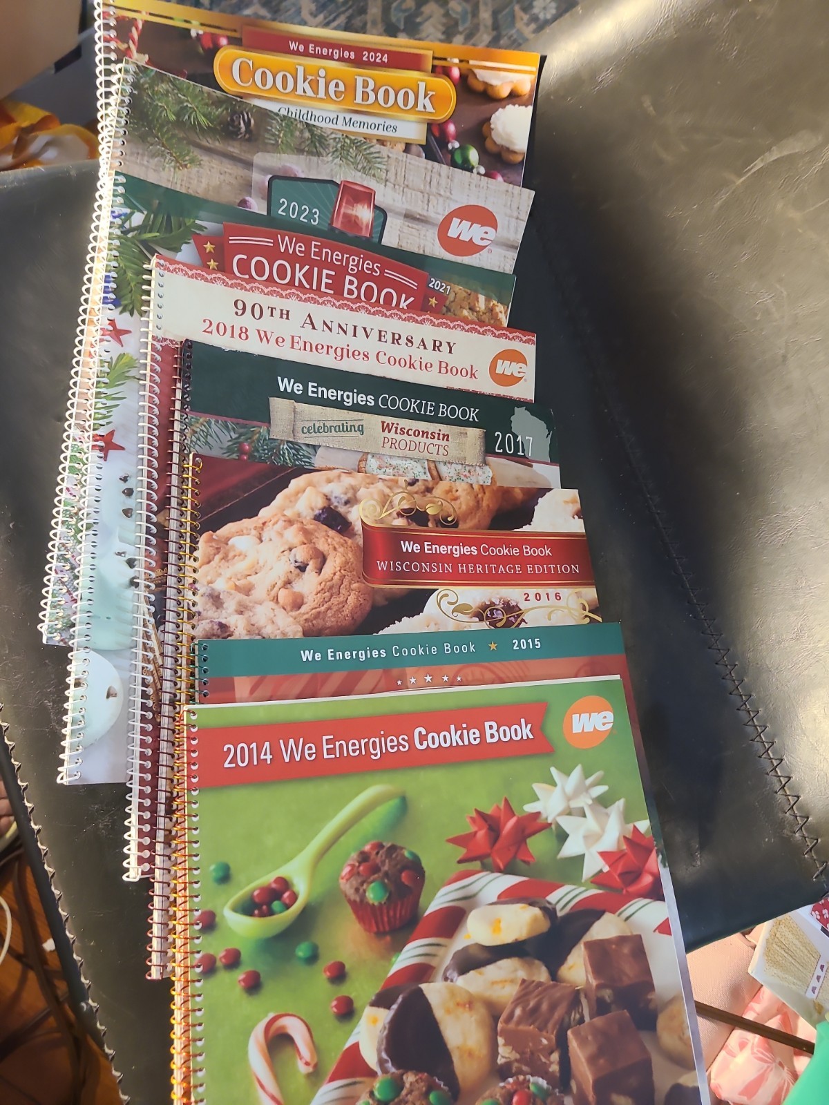Set Of 8 We Energies Cookie Books 2014-2018 2021 2023 2024