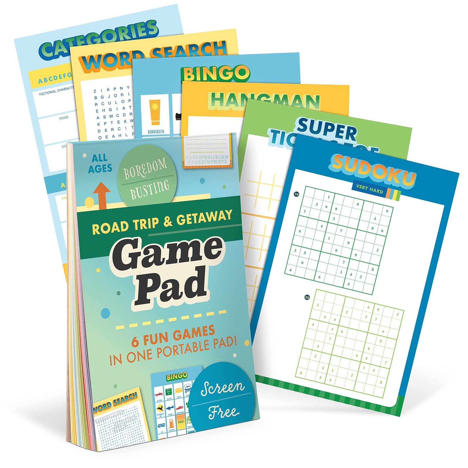 Knock Knock Roadtrip & Getaway On-The-Go Game Pad, Travel Car Activities Boo…