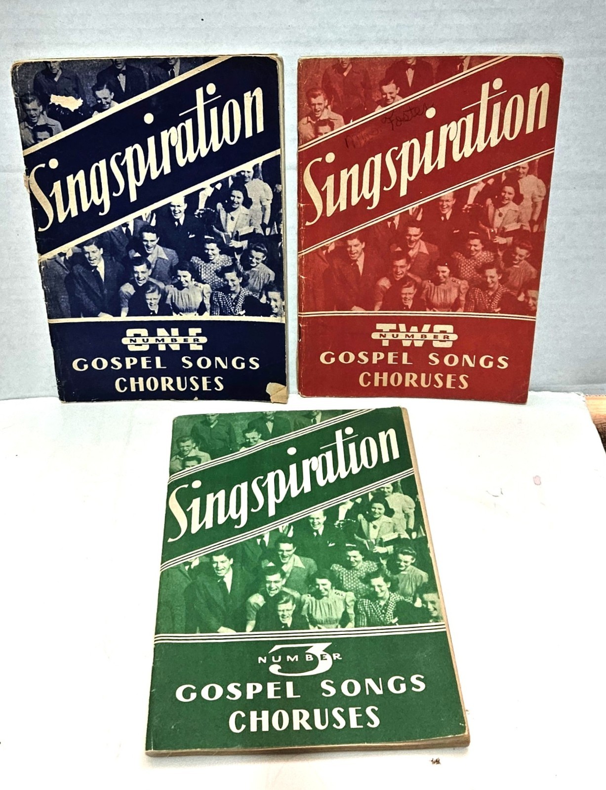 Singspiration Gospel Songs Choruses Number 1 2 & 3 Alfred B. Smith 1930’s & 40’s