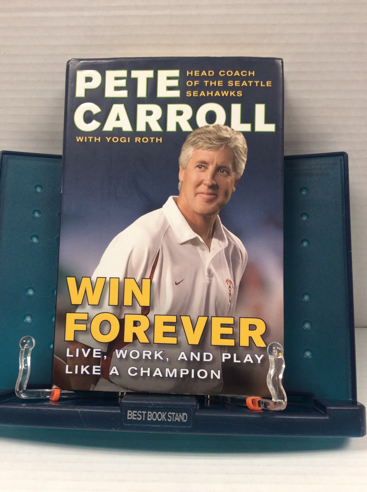 Win Forever Pete Carroll Signed HC