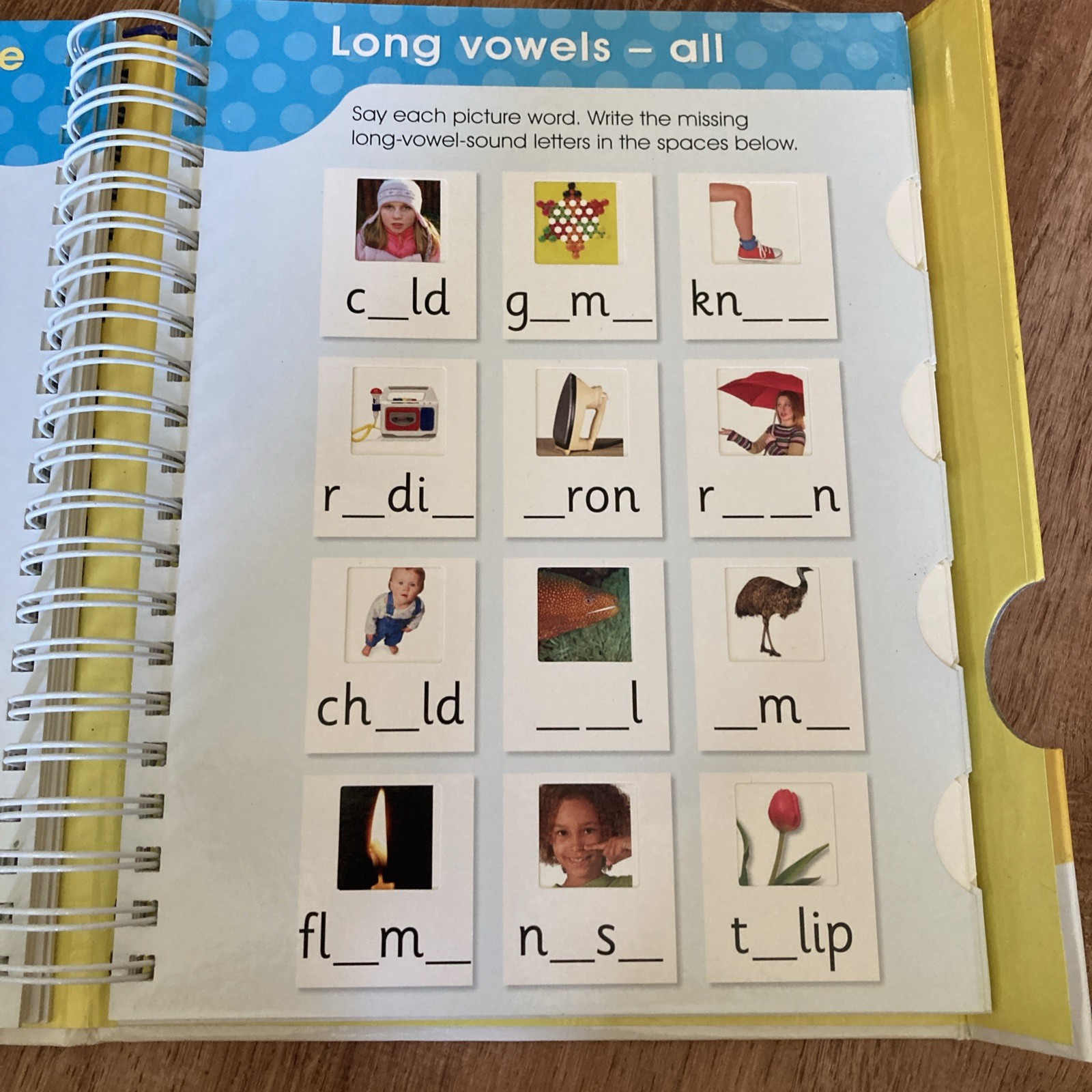Phonics Learning Write Slide Learn Spiral-Bound Educational Activity Book