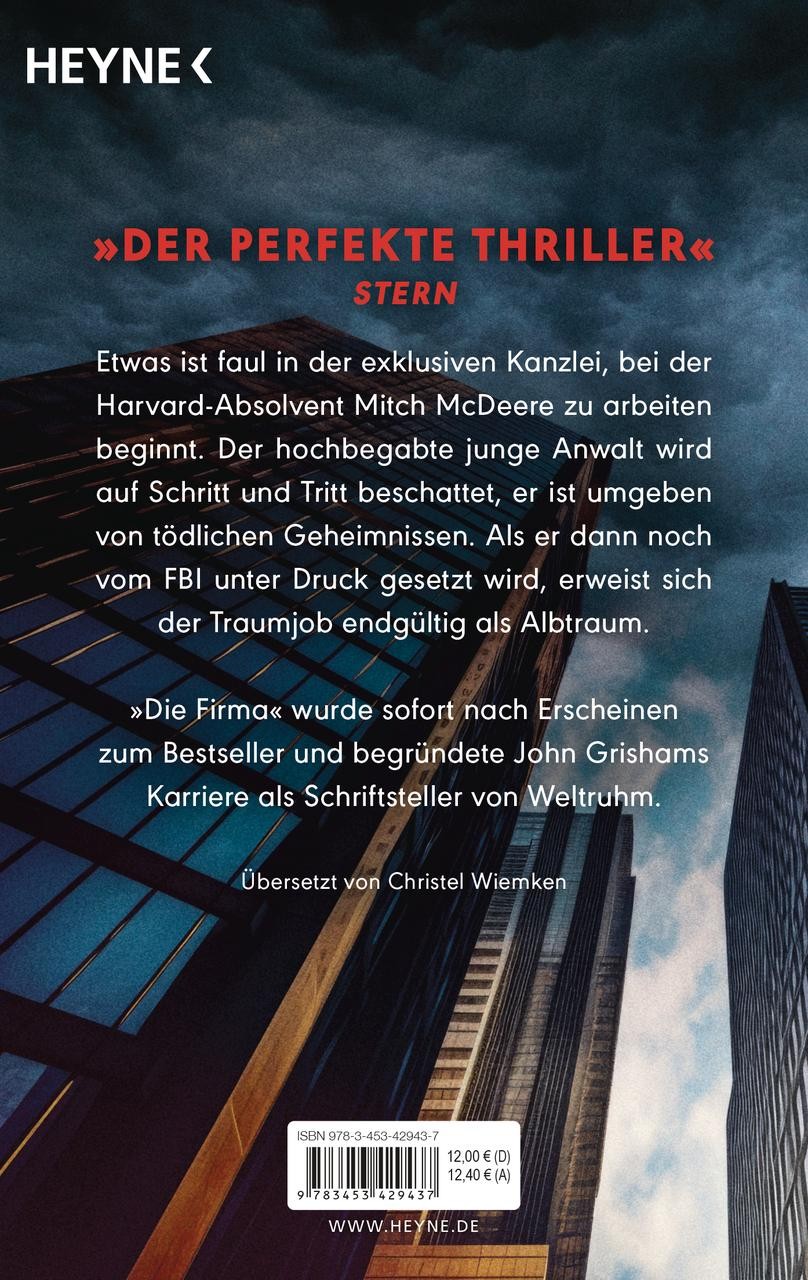 John Grisham / Die Firma / 9783453429437