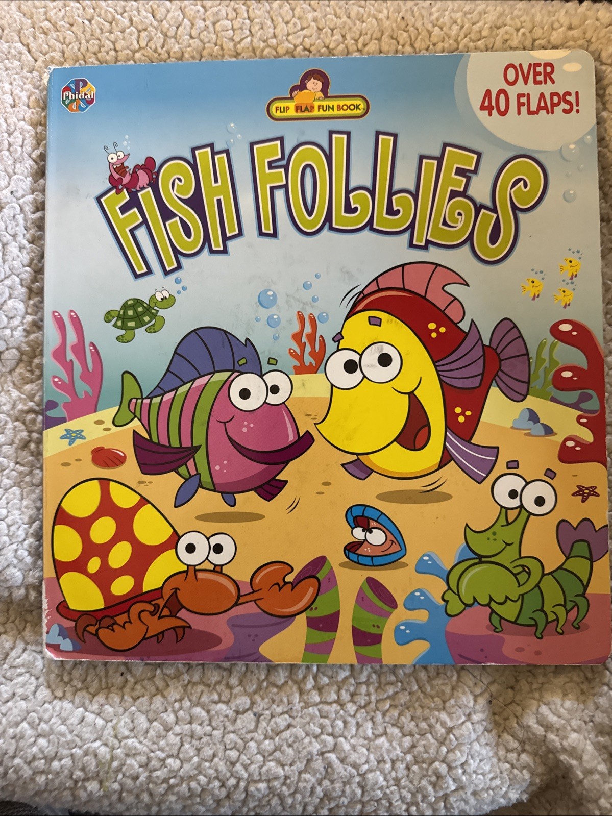 Phidal Fish Follies Book Flip Flap Fun Book Over 40 Flaps 3 Years And Up 2005