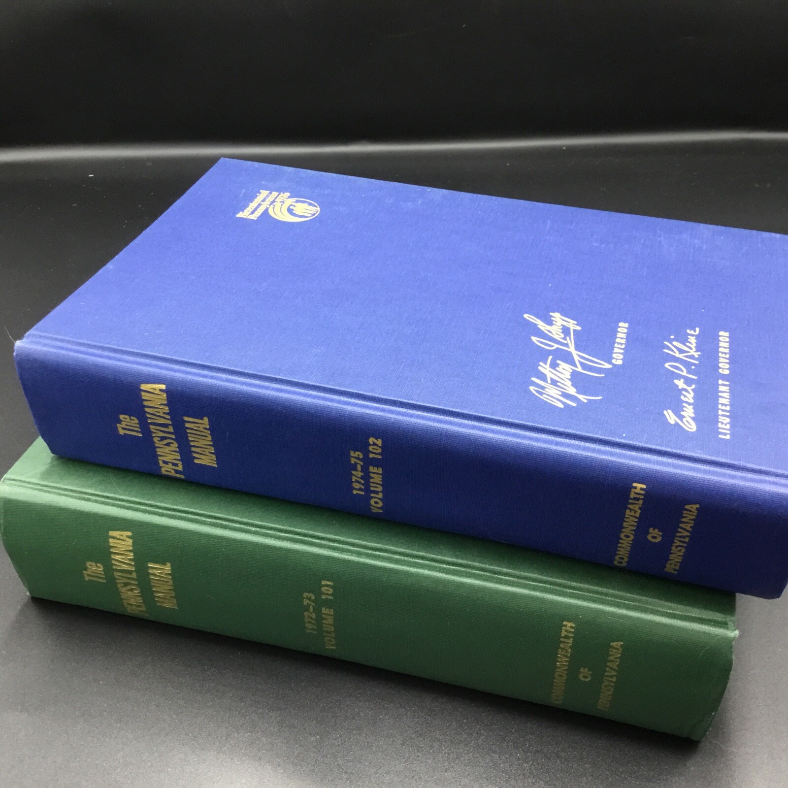 The Pennsylvania Manual Volumes 101 1972-73 and Volume 102 1974-75, hardcover